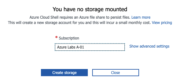 Azure Cloud Shell Storage