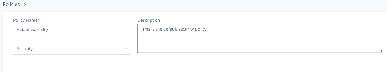 Security Policy Name